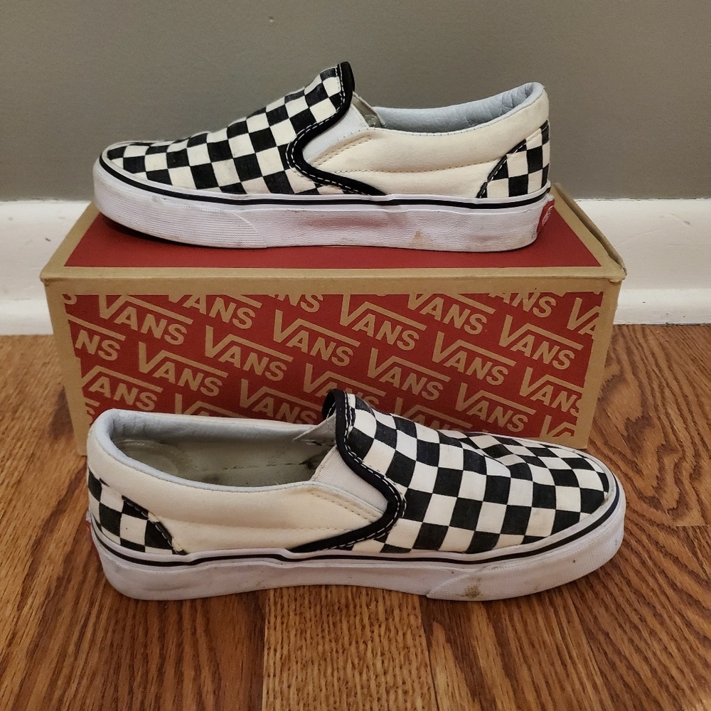 Checkered Van's Slip ons